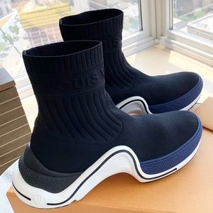Louis Vuitton Shoes | Louis Vuitton LV Archlight Stretch Textile Sneaker Boots in Blackblue EU41 | Color: Black/Blue | Size: 10 | Elluxe_Shop's Closet
